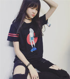 Skater Girl Japanese Tee - Ulzzang Studio