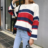 Stripes Color Pullover - Ulzzang Studio