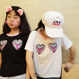 Embroidered Mermaid Shell Heart Tee - Ulzzang Studio