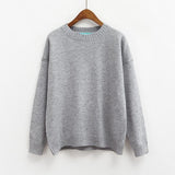 Basic Long Sleeve Sweater - Ulzzang Studio