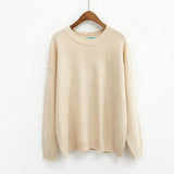 Basic Long Sleeve Sweater - Ulzzang Studio