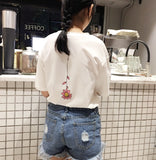 Flower on My Back Statement Aesthetic Tee - Ulzzang Studio