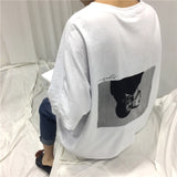 Aesthetic Art Printed Long Sleeve Tee - Ulzzang Studio