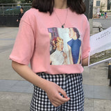 Printed Retro Tee - Ulzzang Studio