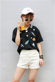 Space Explorer Patches Fun Top - Ulzzang Studio