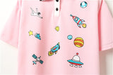 Space Explorer Patches Fun Top - Ulzzang Studio