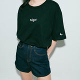 Day & Night Embroidered Tee - Ulzzang Studio