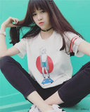 Skater Girl Japanese Tee - Ulzzang Studio