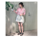 Embroidered Heart Top - Ulzzang Studio