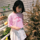 Japanese Kawaii Strawberry Milk Pink Tee - Ulzzang Studio