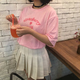 Japanese Kawaii Strawberry Milk Pink Tee - Ulzzang Studio