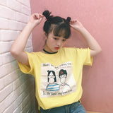 Love Statement Yellow Tee - Ulzzang Studio