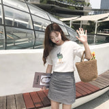 Embroidered Lavender Tee - Ulzzang Studio