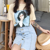 Aesthetic Retro Painting Tee - Ulzzang Studio