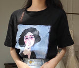 Aesthetic Retro Painting Tee - Ulzzang Studio