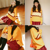 Colorful Old School Long Sleeve Sweater - Ulzzang Studio