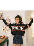 Colorful Old School Long Sleeve Sweater - Ulzzang Studio