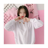 Heart Cut Sweatshirt - Ulzzang Studio