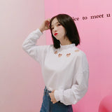 Heart Cut Sweatshirt - Ulzzang Studio