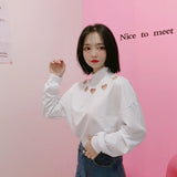 Heart Cut Sweatshirt - Ulzzang Studio