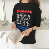 Bla Bla Bla Lettering Gossip Girl Tee - Ulzzang Studio