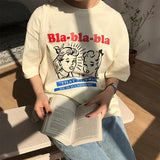 Bla Bla Bla Lettering Gossip Girl Tee - Ulzzang Studio