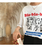 Bla Bla Bla Lettering Gossip Girl Tee - Ulzzang Studio