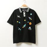 Space Explorer Patches Fun Top - Ulzzang Studio