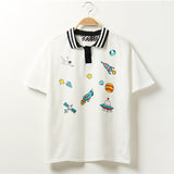 Space Explorer Patches Fun Top - Ulzzang Studio