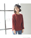 Basic Long Sleeve Sweater - Ulzzang Studio