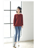 Basic Long Sleeve Sweater - Ulzzang Studio