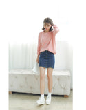 Basic Long Sleeve Sweater - Ulzzang Studio