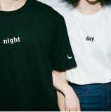 Day & Night Embroidered Tee - Ulzzang Studio