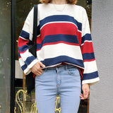 Stripes Color Pullover - Ulzzang Studio