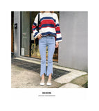 Stripes Color Pullover - Ulzzang Studio