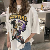 Cartoon Printed Casual Tee - Ulzzang Studio